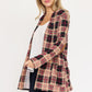 EG FASHION Plaid Contrast Elbow Patch Cardigan