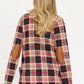 EG FASHION Plaid Contrast Elbow Patch Cardigan