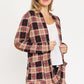 EG FASHION Plaid Contrast Elbow Patch Cardigan