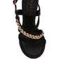 RAG & Co. DOMEDA Metal Chain Mid Heel Sandal