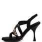 RAG & Co. DOMEDA Metal Chain Mid Heel Sandal