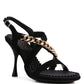 RAG & Co. DOMEDA Metal Chain Mid Heel Sandal