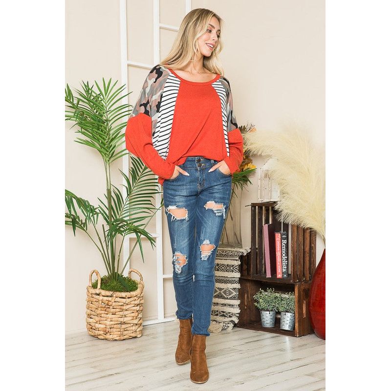 ORANGE FARM CLOTHING Oversized Dolman Sleeve Pullover