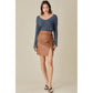 MUSTARD SEED V-Neck Washed Crop Sweater