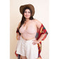 Plus Size Ribbed Lace Boho Racerback Bralette