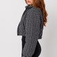 LE LIS Tweed Crop Puffer Coat Jacket