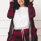 EG FASHION Buffalo Plaid Hooded Cardigan (only Cardi)