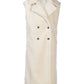 RAG & Co. Long Sleeveless Double-Breasted Faux Fur Coat