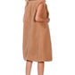 RAG & Co. Long Sleeveless Double-Breasted Faux Fur Coat