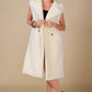 RAG & Co. Long Sleeveless Double-Breasted Faux Fur Coat