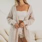 BIBI Twist Knitted Open Front Cardigan with Pockets