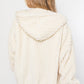 LE LIS Purple Oversized Fleece Hooded Jacket