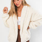 LE LIS Purple Oversized Fleece Hooded Jacket