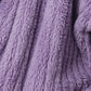 LE LIS Purple Oversized Fleece Hooded Jacket