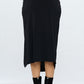 RENEE C. Midi Skirt with Front Knot and Slit