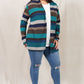 EG FASHION Stripe Elbow Patch Cardigan