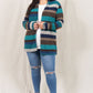 EG FASHION Stripe Elbow Patch Cardigan