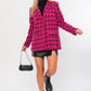 LE LIS Pink Single Button Blazer Coat