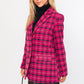 LE LIS Pink Single Button Blazer Coat