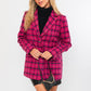 LE LIS Pink Single Button Blazer Coat