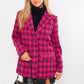 LE LIS Pink Single Button Blazer Coat