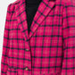 LE LIS Pink Single Button Blazer Coat