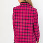 LE LIS Pink Single Button Blazer Coat