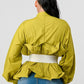 ATHINA Pleated Belted Ruffle Waist Blouse