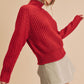 AEMI & Co. Luxe Turtleneck Knit Sweater- Adelaide Sweater