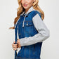 BLUE AGE Women's Denim Jacket with Fleece Hoodies