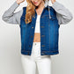 BLUE AGE Women's Denim Jacket with Fleece Hoodies
