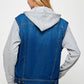 BLUE AGE Women's Denim Jacket with Fleece Hoodies