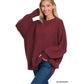 ZENANA Side Slit Oversized Sweater