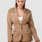 ATHINA Taupe PU Jacket & Skirt Set