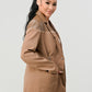 ATHINA Taupe PU Jacket & Skirt Set