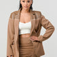 ATHINA Taupe PU Jacket & Skirt Set