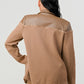 ATHINA Taupe PU Jacket & Skirt Set