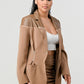 ATHINA Taupe PU Jacket & Skirt Set