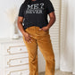 SIMPLY LOVE Letter Graphic Round Neck T-Shirt