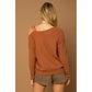 GILLI L/S ONE SHOULDER STRAP TOP