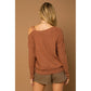 GILLI L/S ONE SHOULDER STRAP TOP