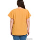ZENANA Plus-size Woven Flutter Sleeves Top