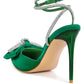 RAG & Co. Winged High Heel Rhinestone Embellished Sandals
