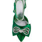 RAG & Co. Winged High Heel Rhinestone Embellished Sandals