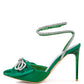 RAG & Co. Winged High Heel Rhinestone Embellished Sandals