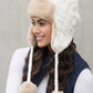 AILI'S CORNER Cable Weave Pom Trapper Hat
