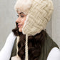 AILI'S CORNER Cable Weave Pom Trapper Hat