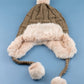 AILI'S CORNER Cable Weave Pom Trapper Hat