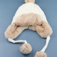 AILI'S CORNER Cable Weave Pom Trapper Hat