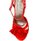 RAG& Co. - CHAUMET Rose Bow Satin Heeled Sandals